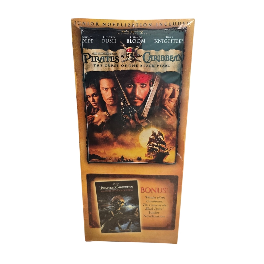 Pirates of the Caribbean: The Curse of the Black Pearl WS DVD w/Bonus Book, NEW